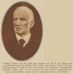 103946 Portret van ds. H.H. Barger (1855-1939), predikant bij de Hervormde Gemeente te Utrecht en voorzitter van het ...